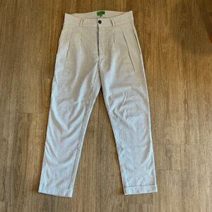 Magill Men Seersucker Pleated Pants Size 32W 27.5L
